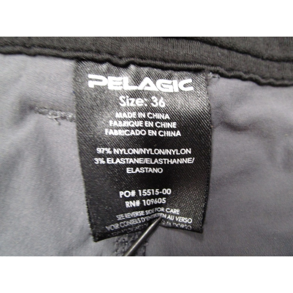 Pelagic Mens Fishing Shorts Size 36 Gray High Performance Cargo Hybrid 61226 - Picture 3 of 8